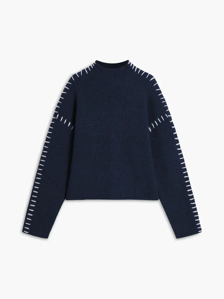 Jolene – Oversized Whipstitch Detail Sweater