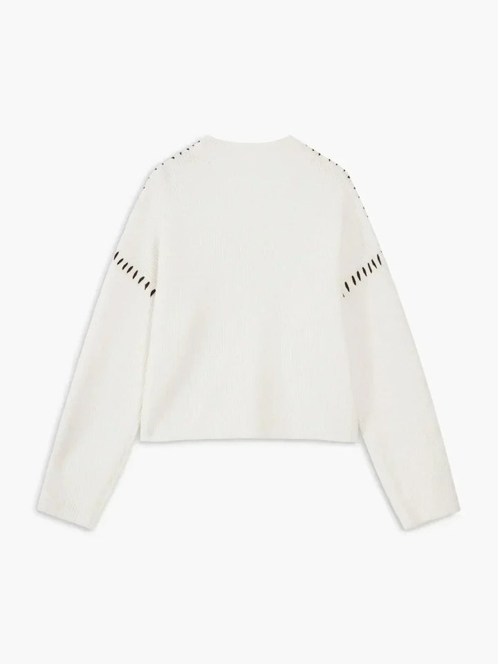 Jolene – Oversized Whipstitch Detail Sweater