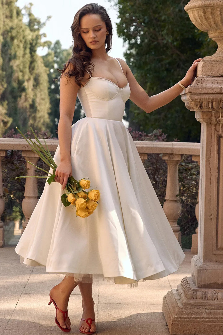 Jade | Delicate Tulle Accent Dress