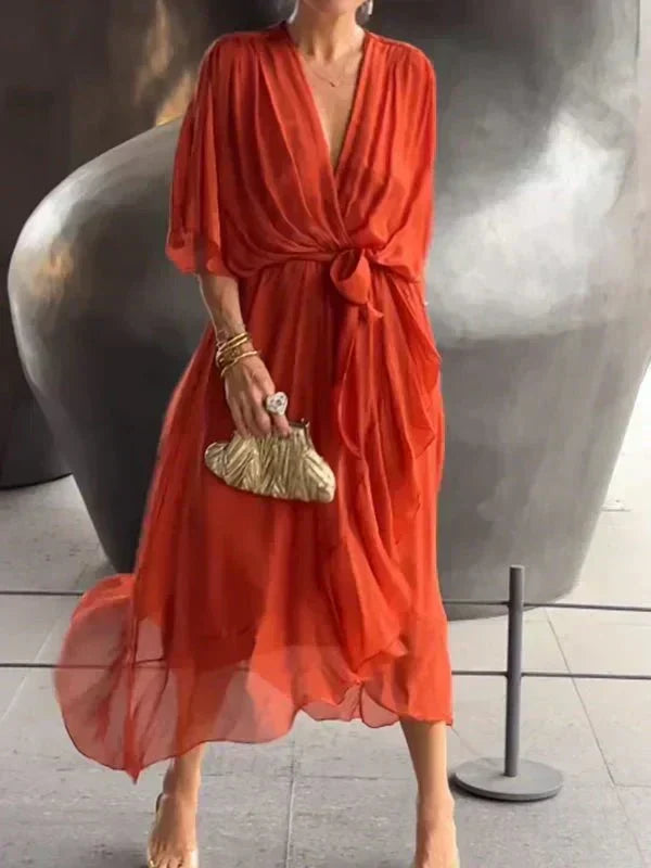 Monroe | Elegant Flowing Luxe Chiffon Dress
