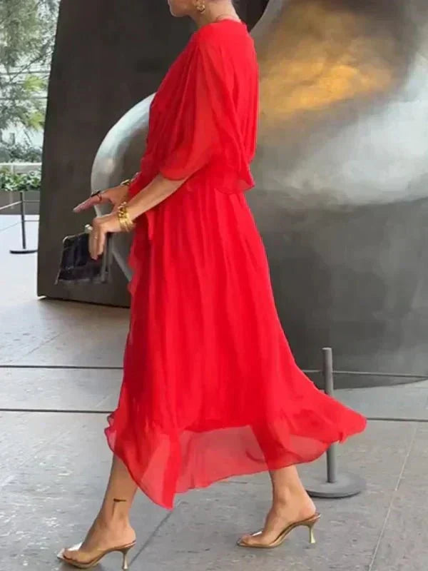 Monroe | Elegant Flowing Luxe Chiffon Dress