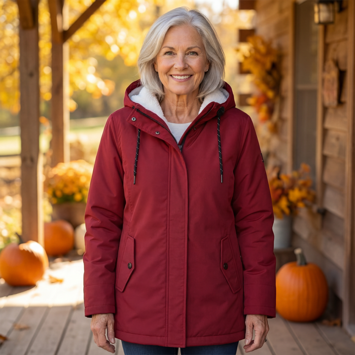 Glenda – Hooded Parka Coat with Fleece Lining