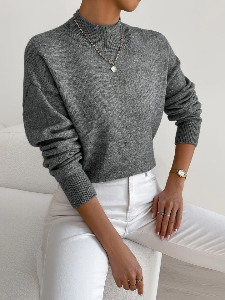 Tabatha – Mock Neck Relaxed Knit Sweater