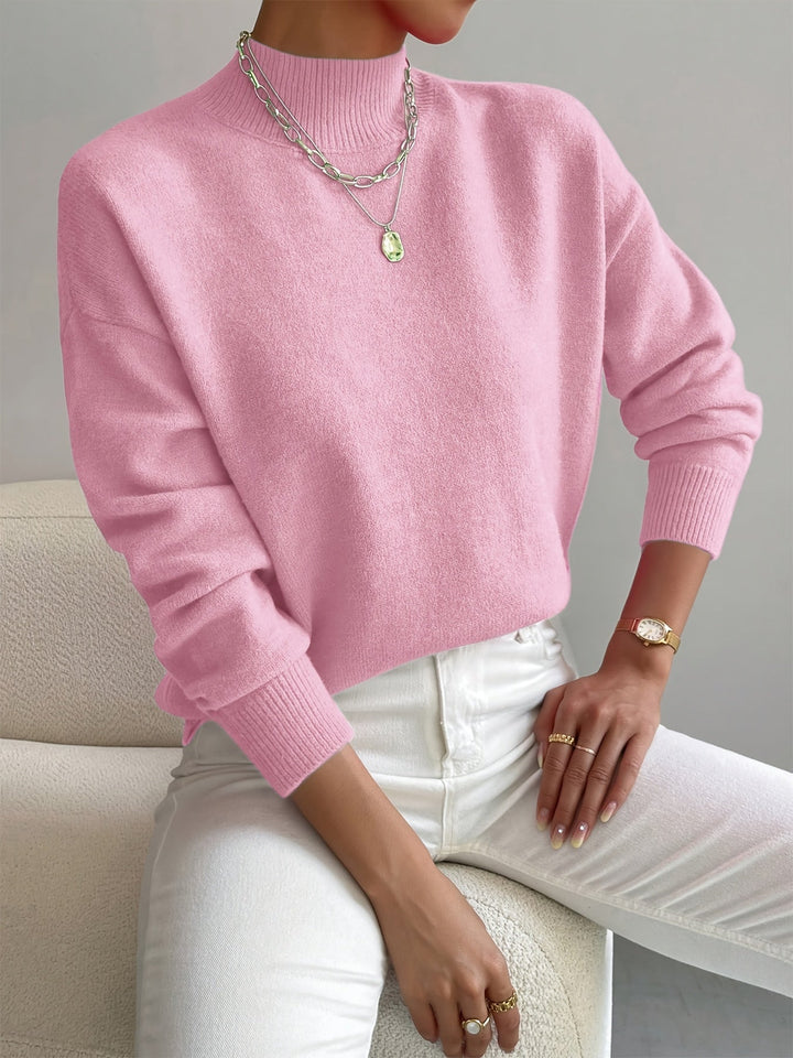 Tabatha – Mock Neck Relaxed Knit Sweater