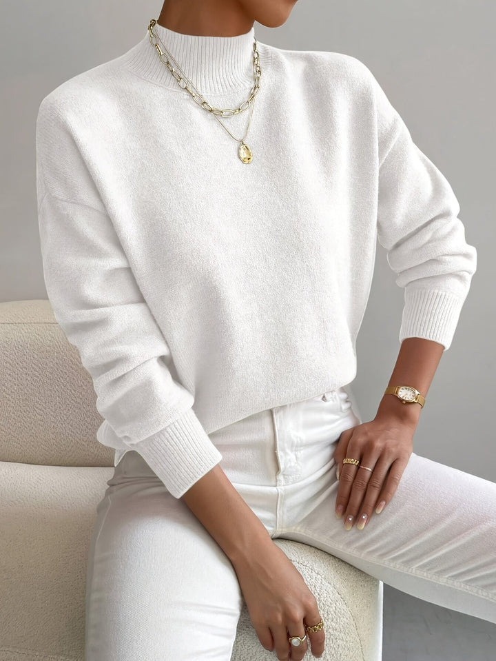 Tabatha – Mock Neck Relaxed Knit Sweater