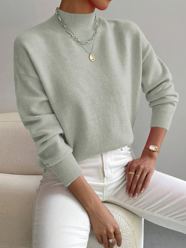 Tabatha – Mock Neck Relaxed Knit Sweater