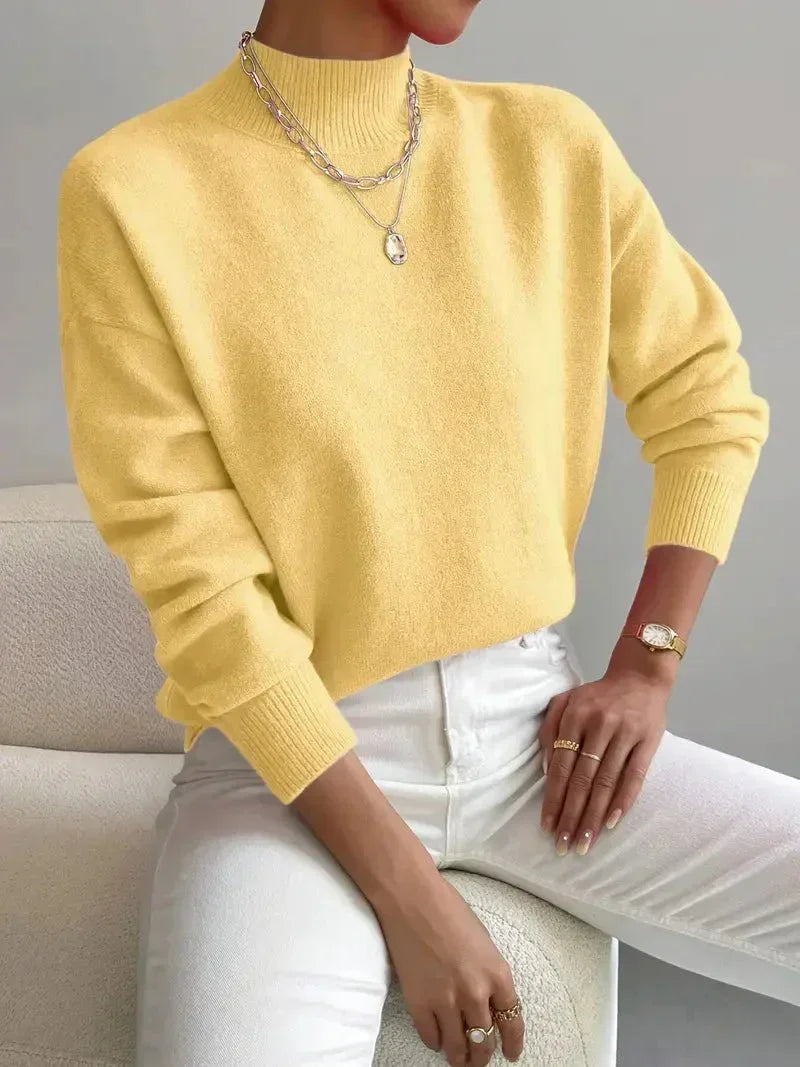 Tabatha – Mock Neck Relaxed Knit Sweater