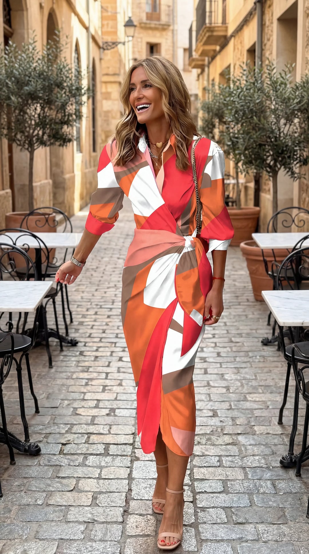 Alice | Striped Midi Dress