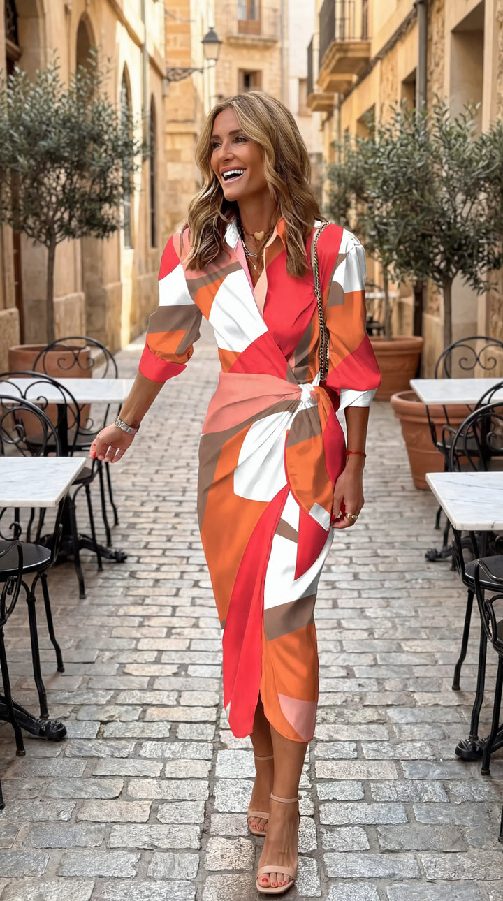 Alice | Striped Midi Dress