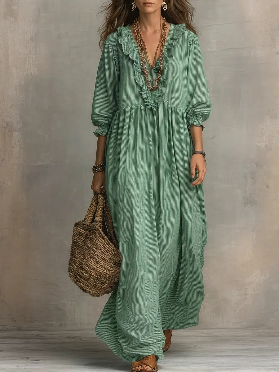 Olette | Boho Long Sleeve Maxi Dress
