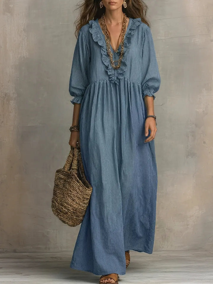 Olette | Boho Long Sleeve Maxi Dress