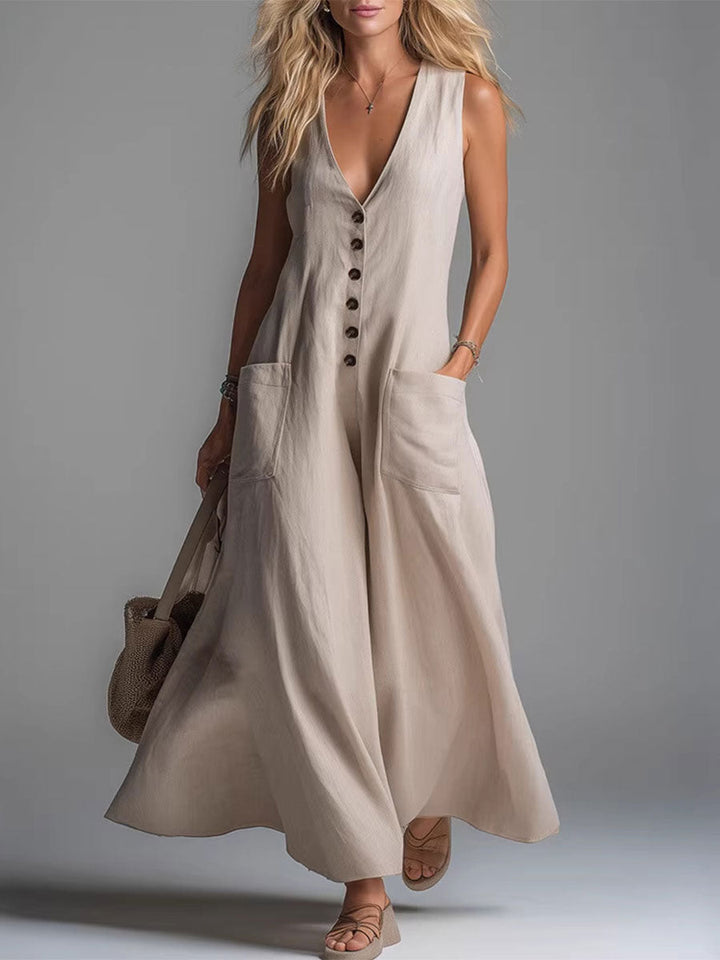 Alana | Button Flow Maxi Dress