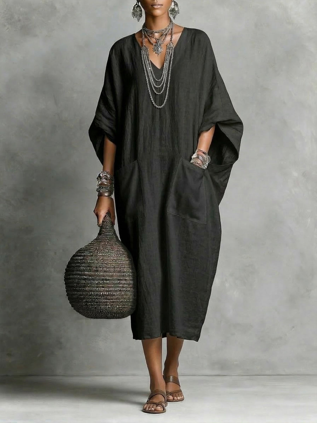 Cleo | Relaxed Kaftan Maxi Dress