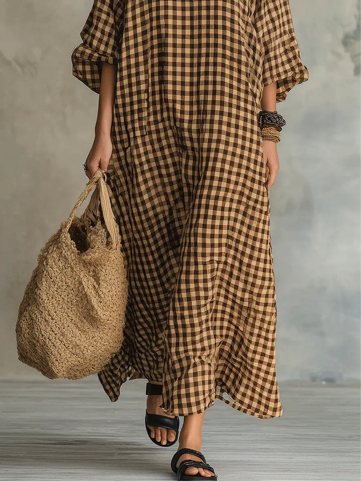 Caryn | Check Maxi Dress