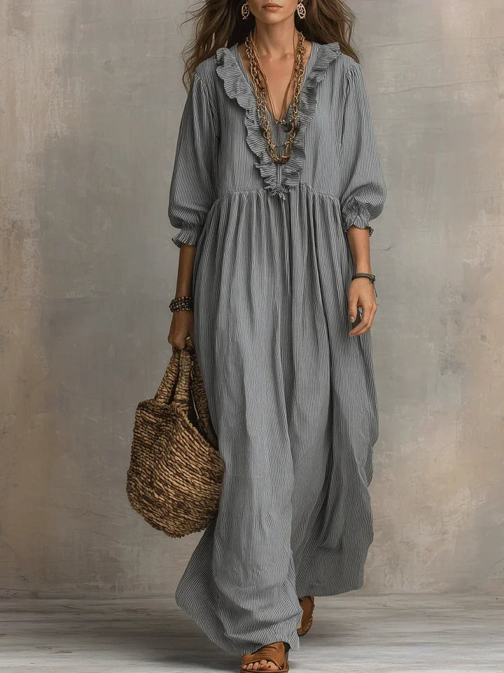 Olette | Boho Long Sleeve Maxi Dress