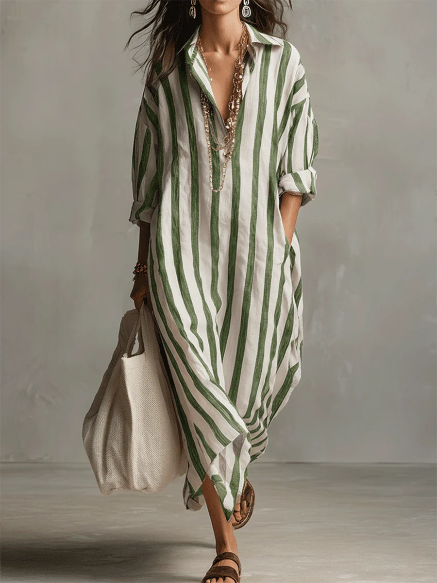 Valancy | Stripe Oversized Maxi Dress