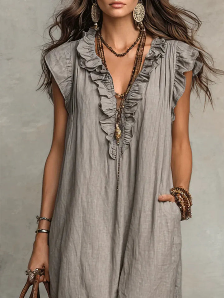Bayla | Boho Ruffle Maxi Dress