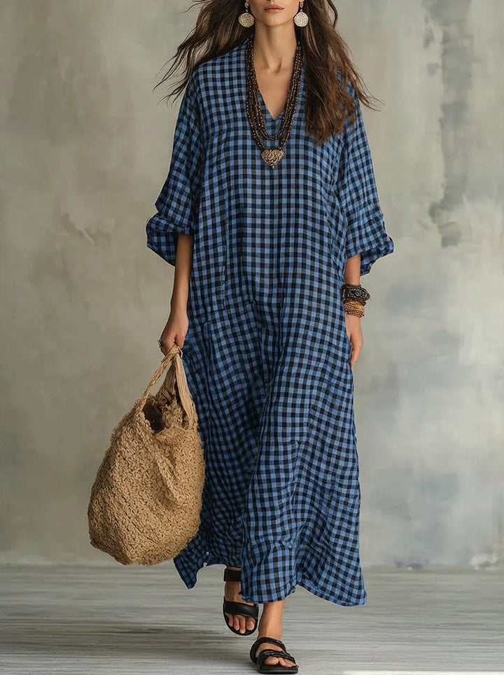 Caryn | Check Maxi Dress