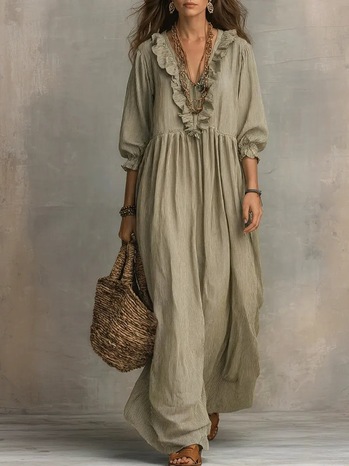 Olette | Boho Long Sleeve Maxi Dress