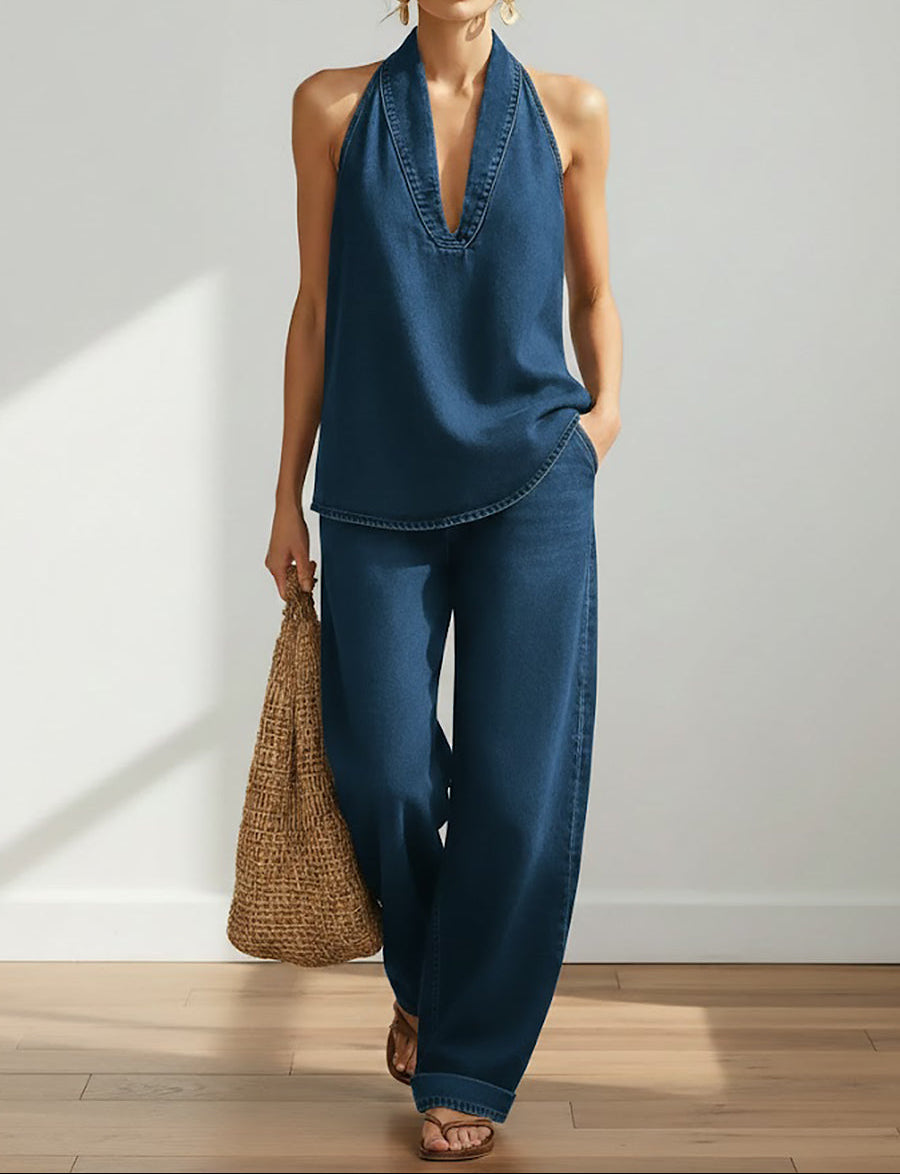 Aurora | Vintage Denim Two-Piece Set