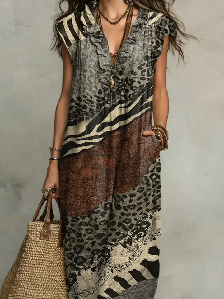 Stormi | Mixed Print Maxi Dress