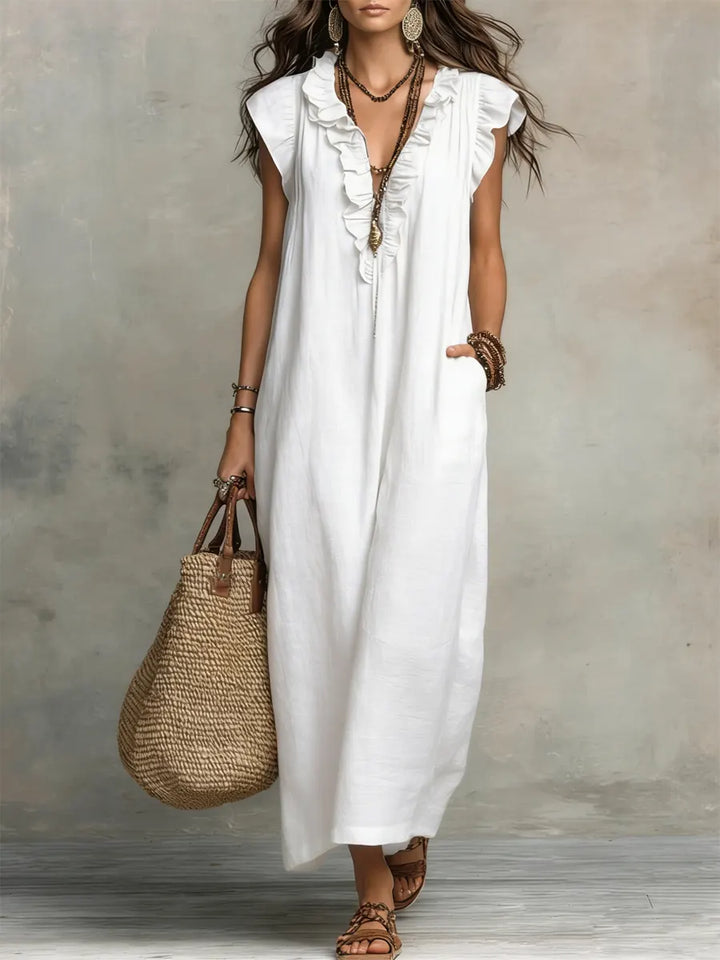 Bayla | Boho Ruffle Maxi Dress