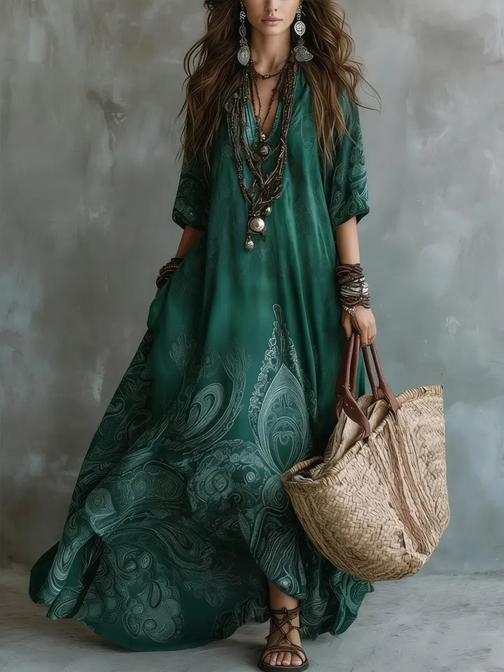 Elora | Bohemian Flow Maxi Dress
