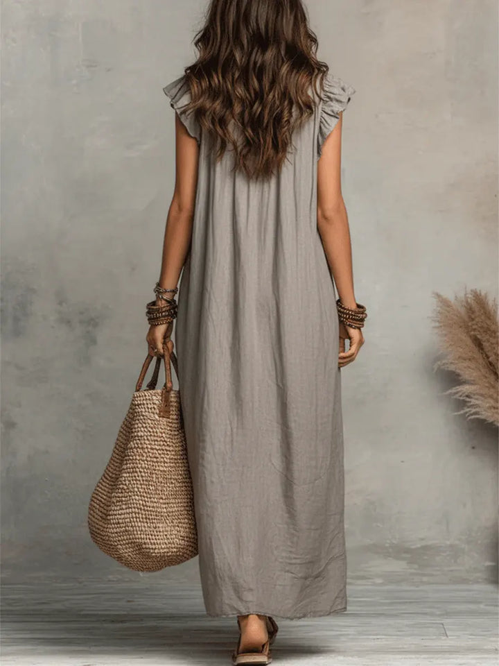 Bayla | Boho Ruffle Maxi Dress