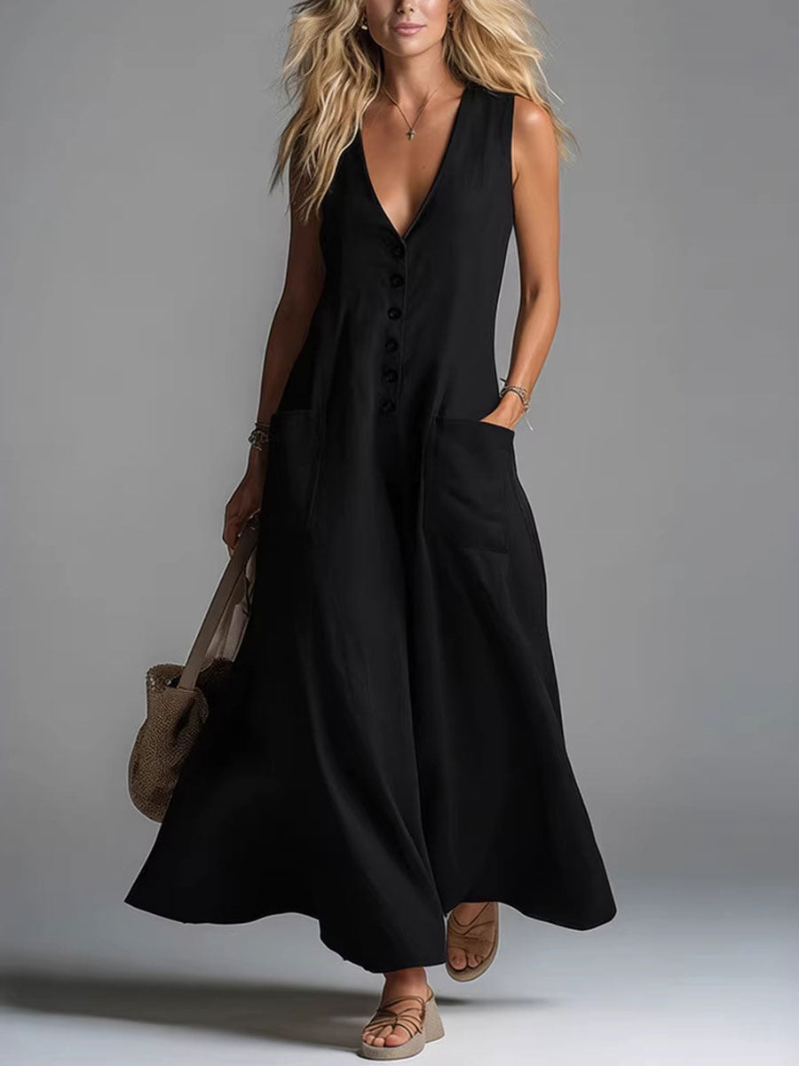 Alana | Button Flow Maxi Dress