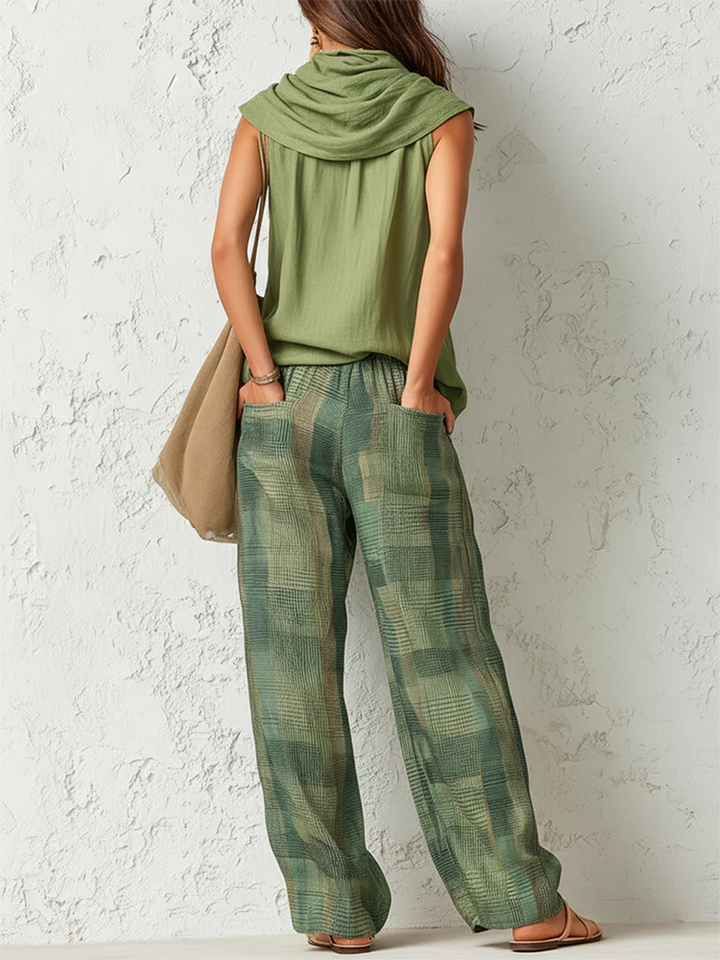 Roxanne – Sleeveless Top and Wide-Leg Pants Set