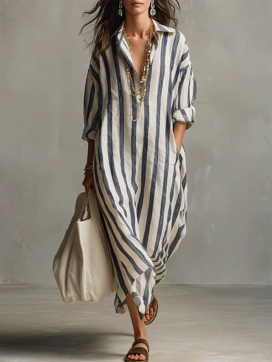 Valancy | Stripe Oversized Maxi Dress