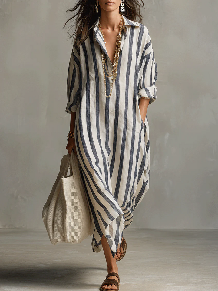 Valancy | Stripe Oversized Maxi Dress