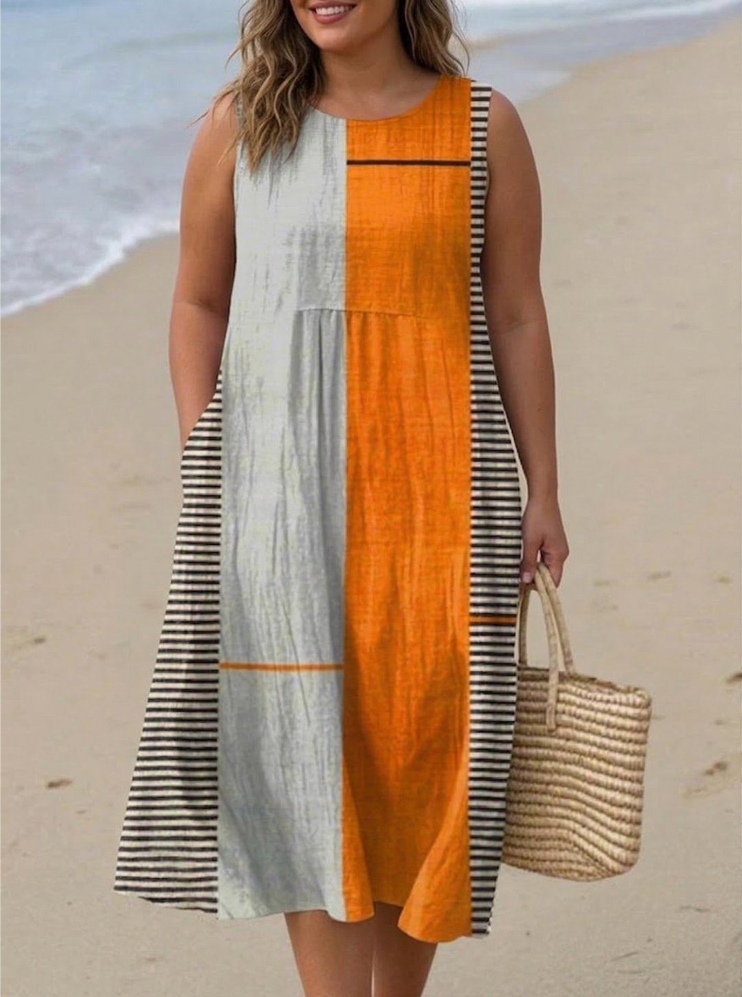 Faith | Color Block Midi Dress