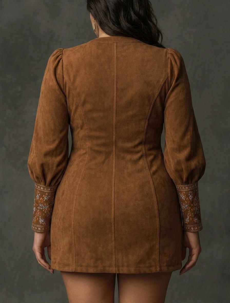 Sofia | Soft Suede-Effect Dress