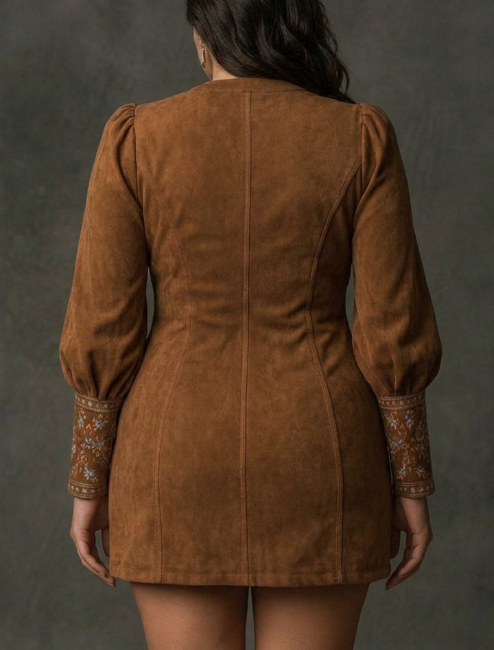 Sofia | Soft Suede-Effect Dress