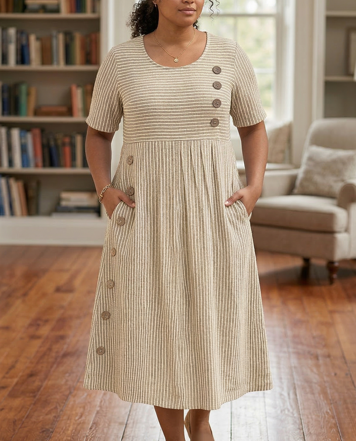 Trinity | Striped Midi Dress