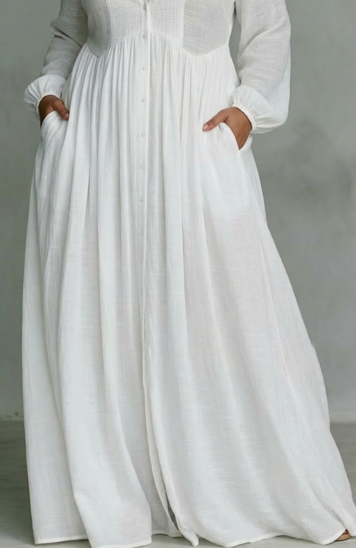 Elizabeth | Button-Front Maxi Dress