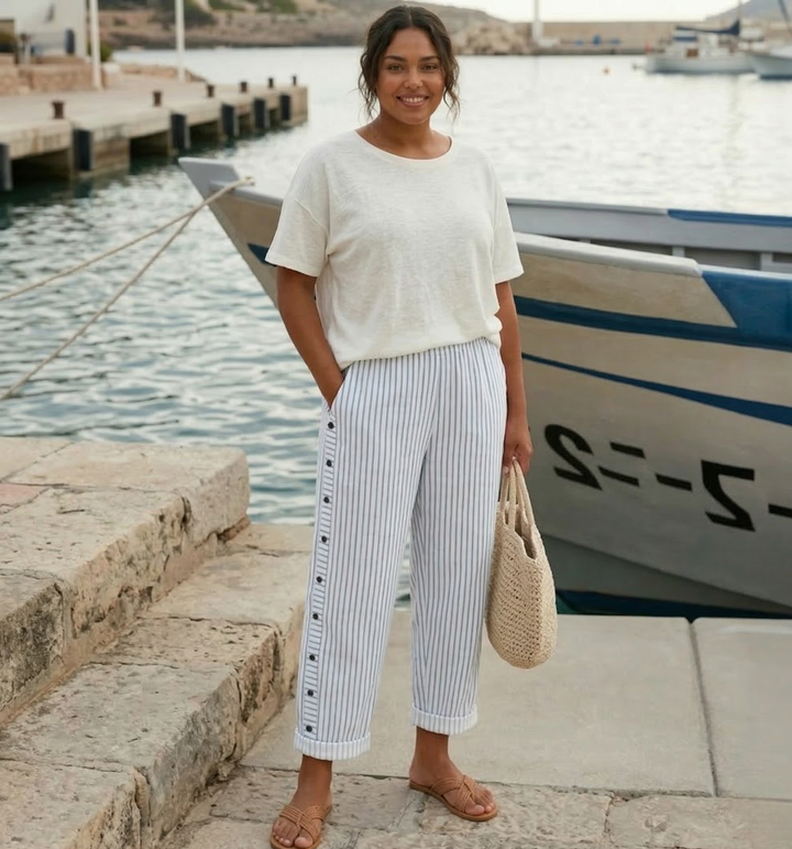 Elena | Striped Summer Pants