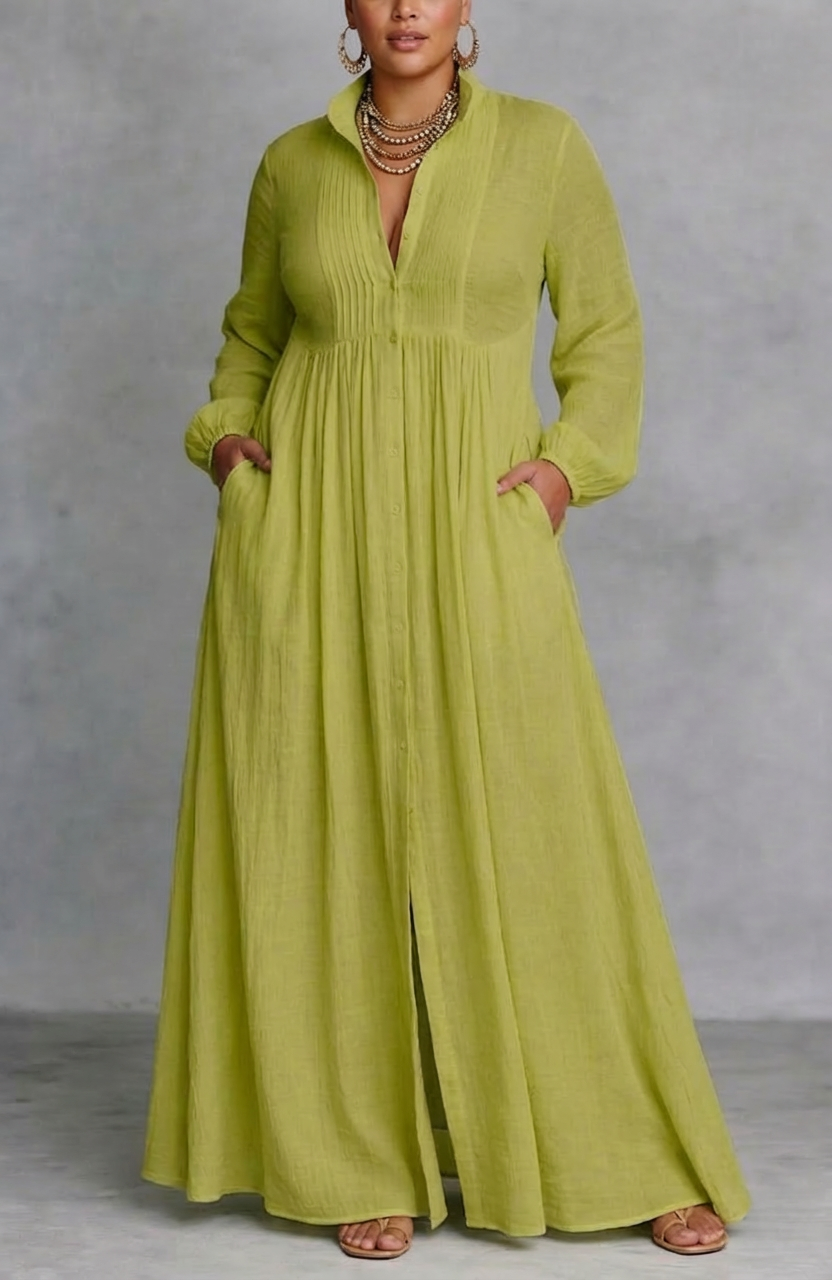 Elizabeth | Button-Front Maxi Dress