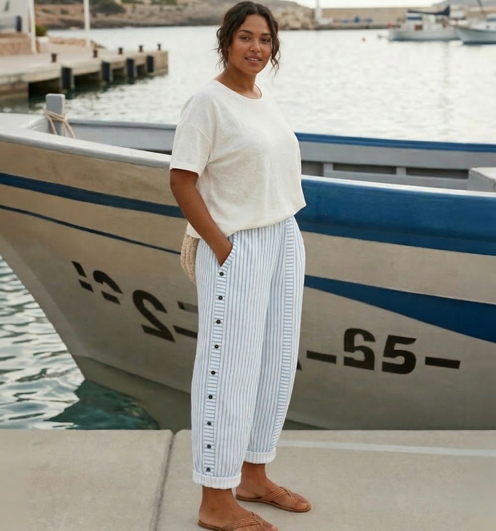 Elena | Striped Summer Pants