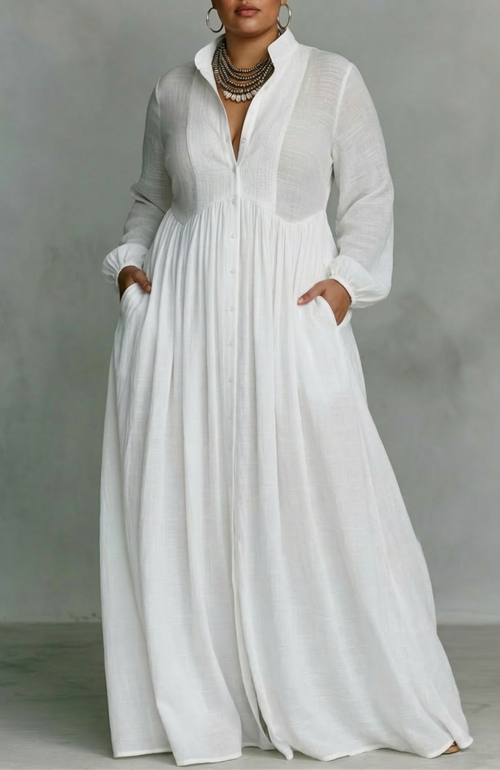 Elizabeth | Button-Front Maxi Dress