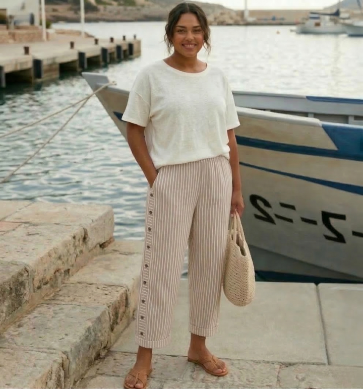 Elena | Striped Summer Pants