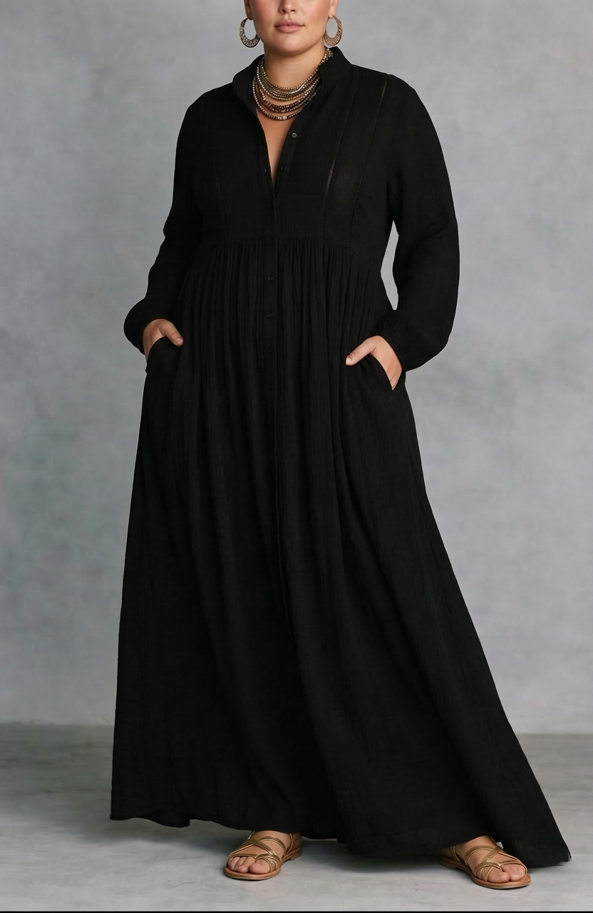 Elizabeth | Button-Front Maxi Dress
