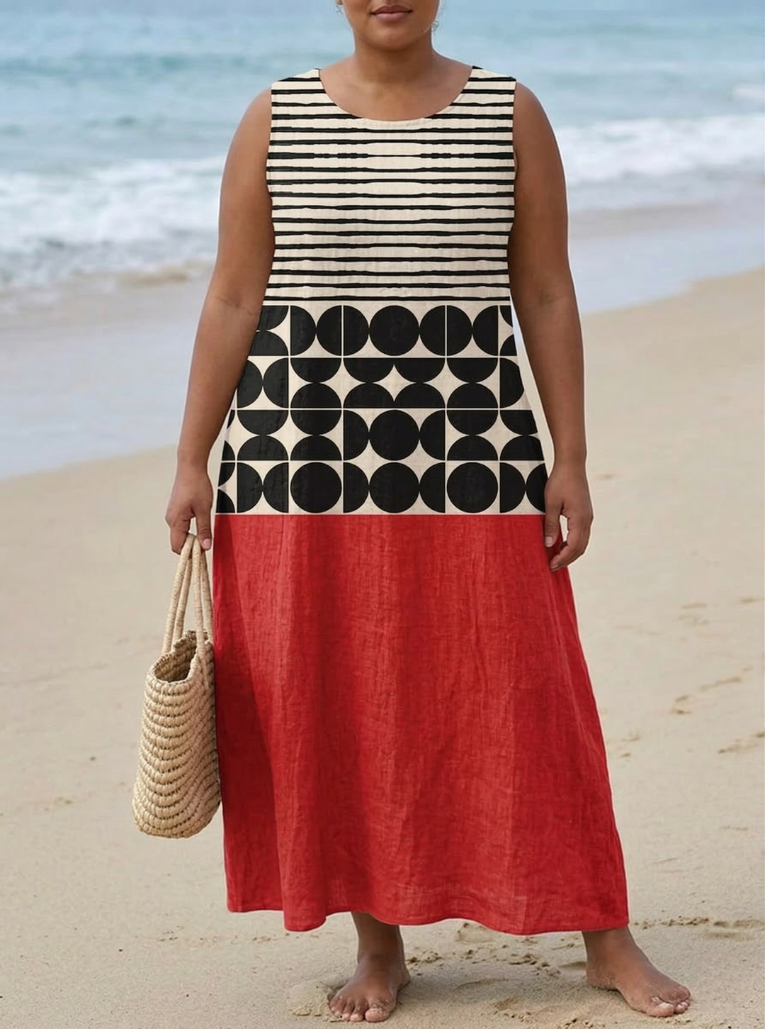 Sadie | Colorblock Midi Dress
