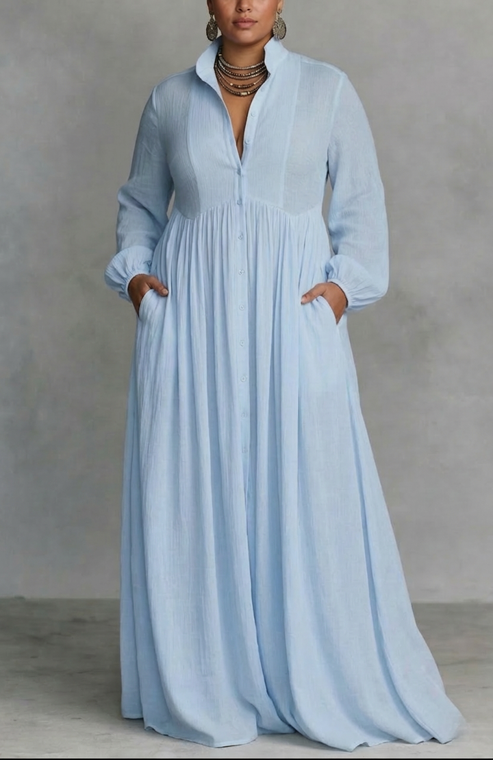 Elizabeth | Button-Front Maxi Dress