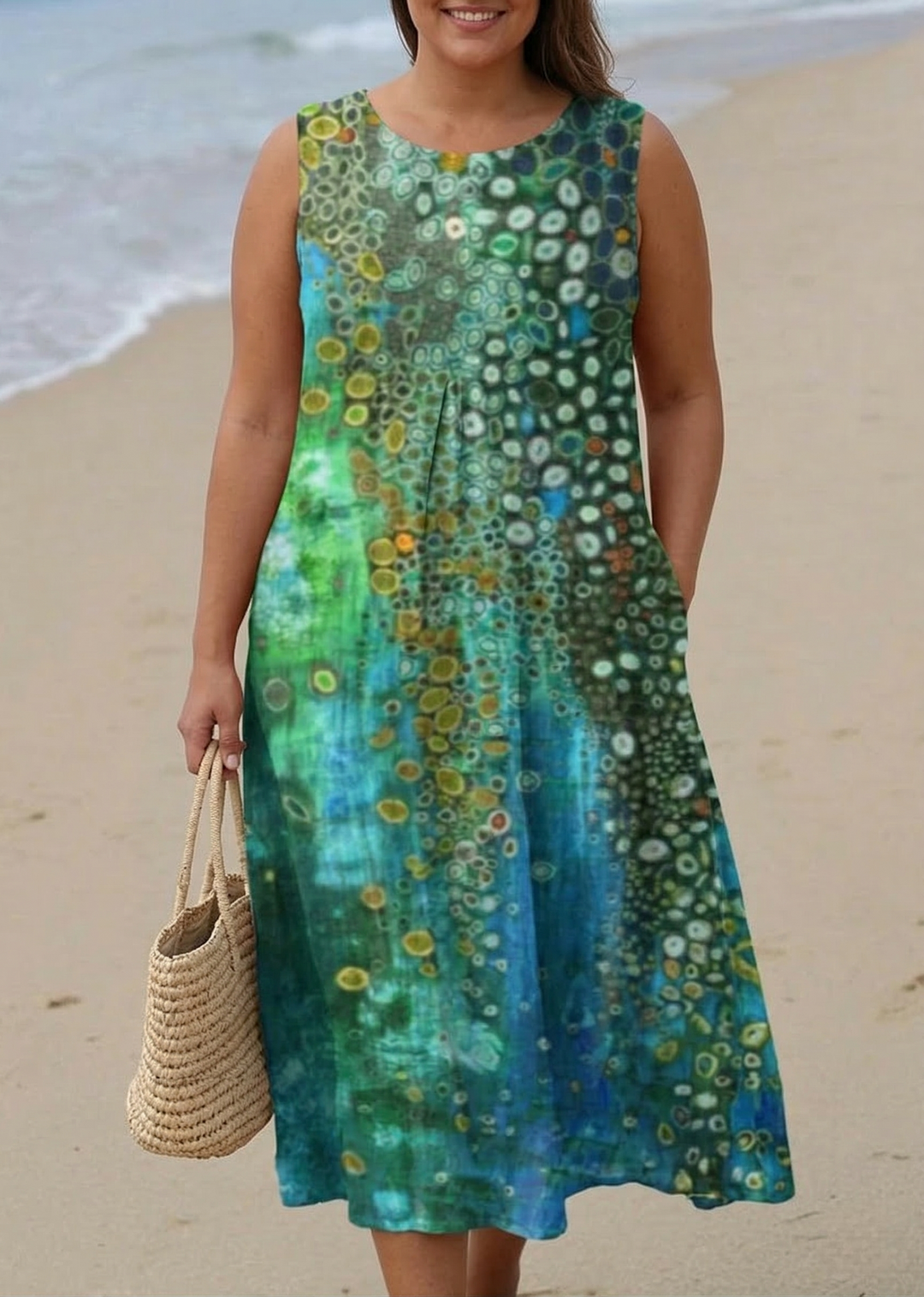 Quinn | Coastal Reef Midi Dress