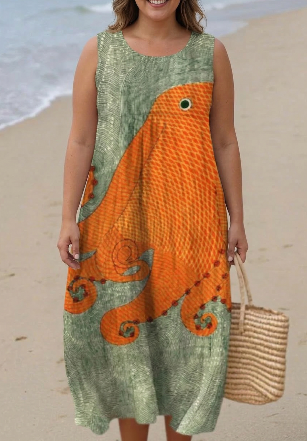 Nicole | Oceanic Midi Dress