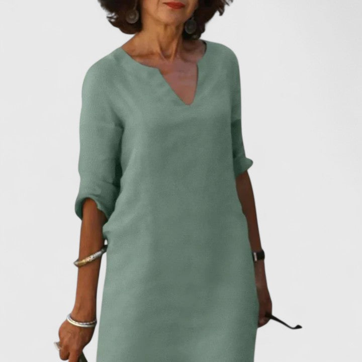Hadassah | Comfortable V-Neck Dress