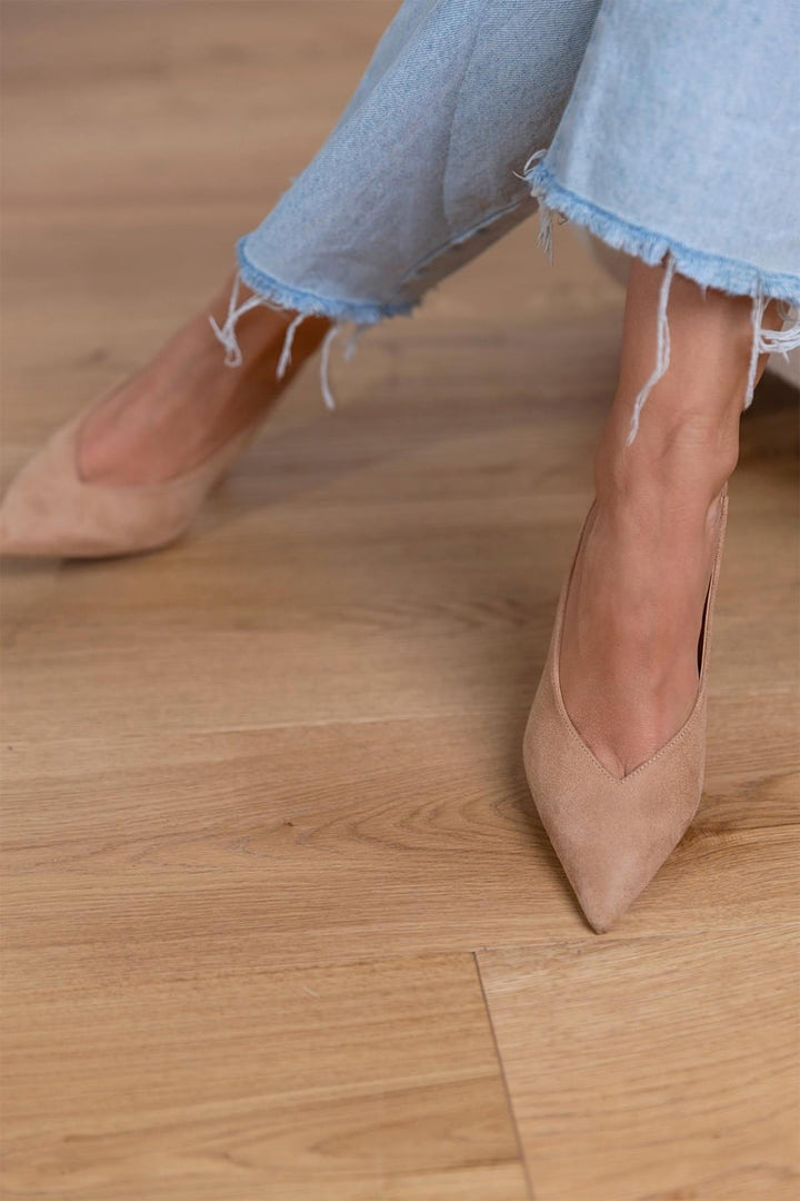Inga | Suede Slingback Heels