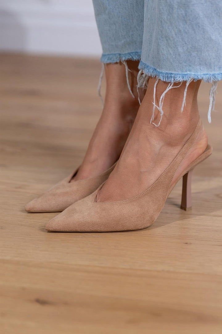 Inga | Suede Slingback Heels